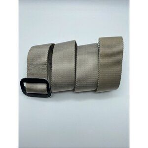 US Military TAN Riggers Belt USGI Adjustable Men's Size 32 Measures 38 End-End